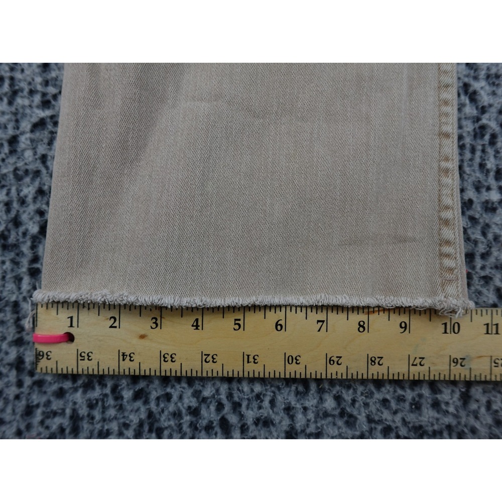 Robertson + Rodeo Wide Leg Jeans Womens Medium Tan Raw Hem High Rise - Picture 7 of 14